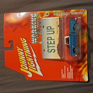 Johnny Lightning 1964 Chevy Stepside Pickup, NWT Collectors 1/64 Die Cast BLUE